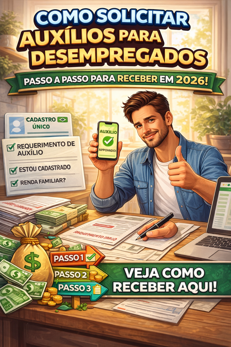 como solicitar auxílios estando desempregado