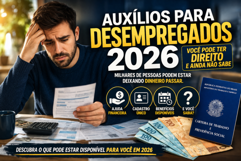 Auxílios para desempregados 2026